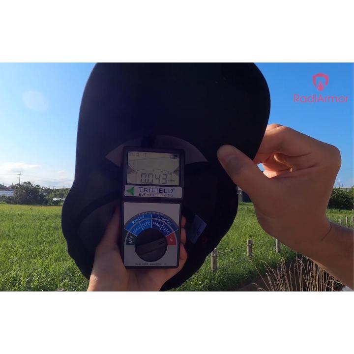 Demonstration of EMF Blocking Hat